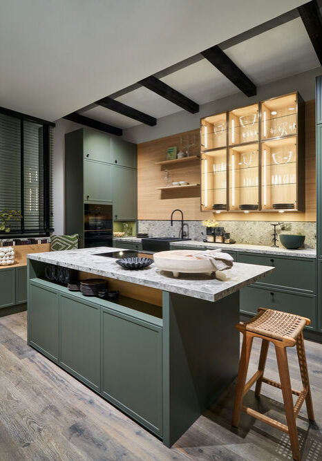 Hacker Kitchens Green modern kitchen colour ideas 2025 by our kitchen designer